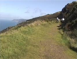 The coast path flattens out
